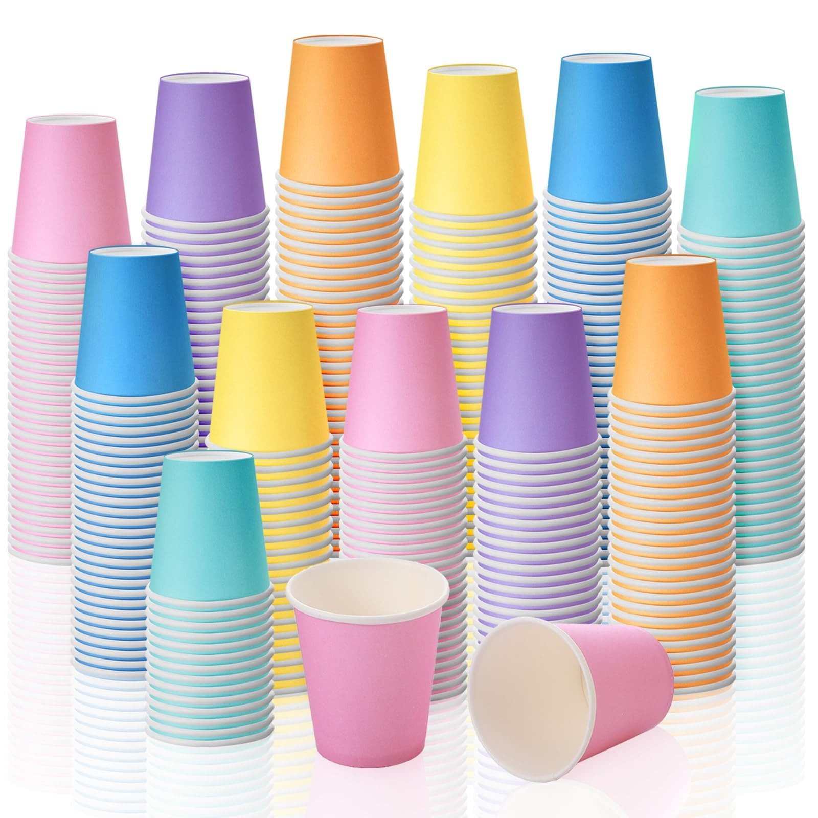 Sawysine 300 Count 3 oz Small Paper Cups Disposable, Pastel Sawysine 300 Count 3 oz Small Paper Cups Disposable, Pastel