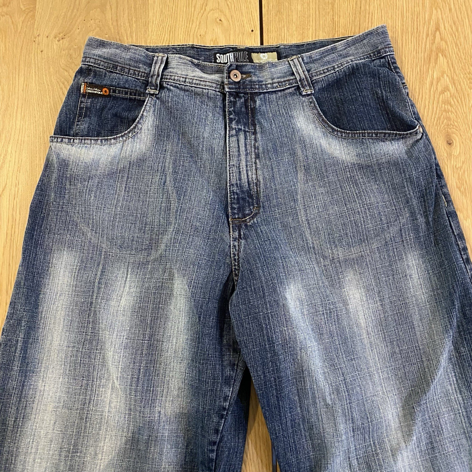 Vintage Y2K SouthPole Jeans Mens Sz 36 Streetwear Blue Denim Vintage Y2K SouthPole Jeans Mens Sz 36 Streetwear Blue Denim