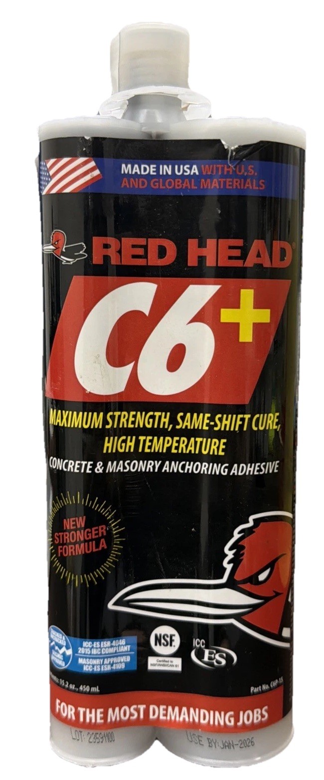 Red Head C6p-15 Epoxy 14.38 Oz Container Size Cartridge W/ Mixing Nozzle 11/2025