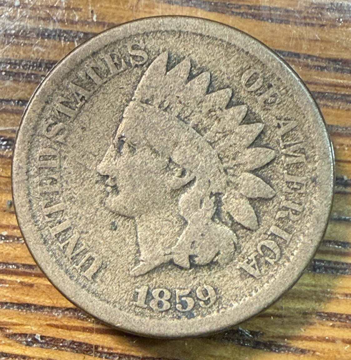 1859 Indian Cent Nice Original Good CHRC