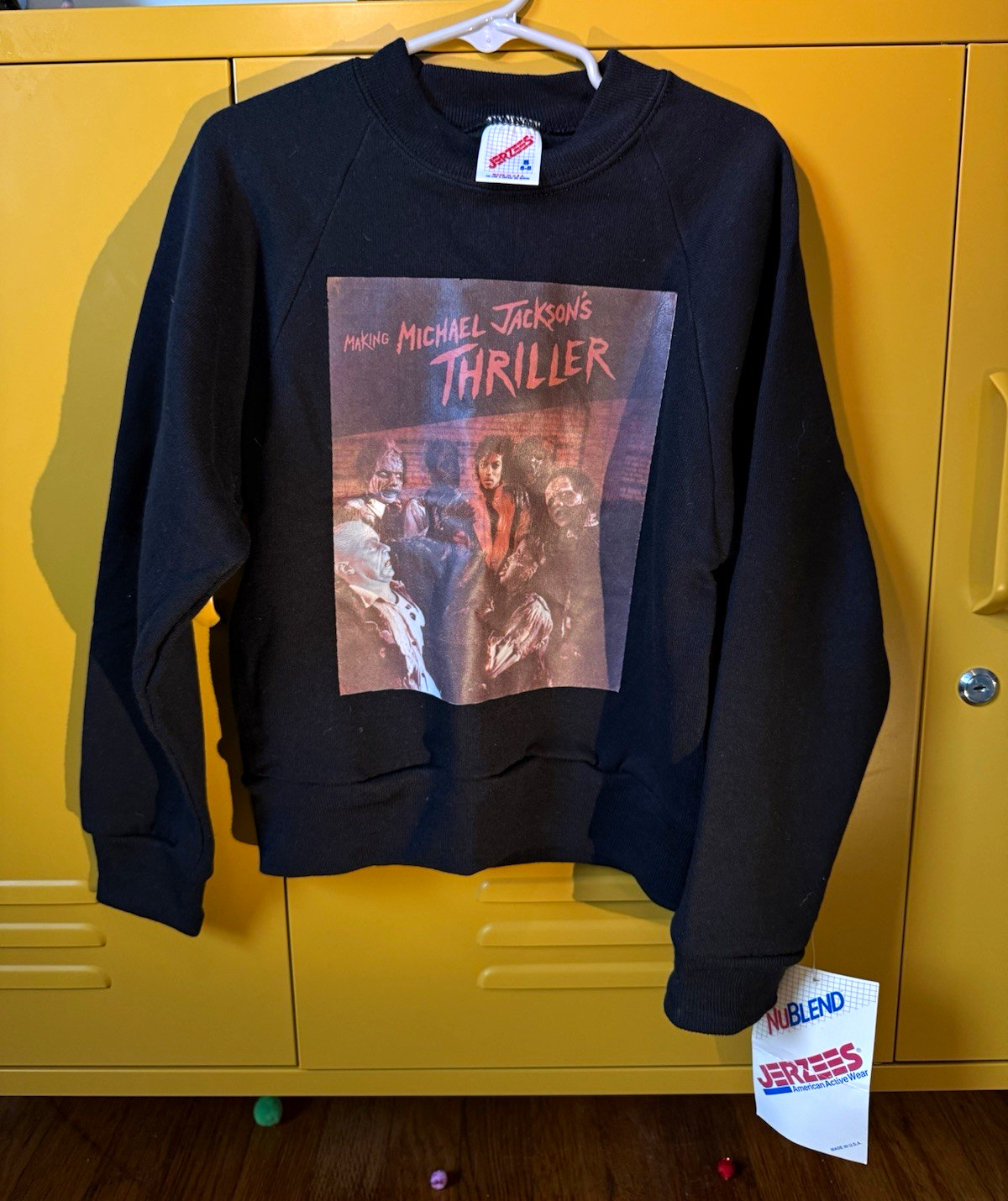 Vintage 80s Making Michael Jackson\'s Thriller Sweatshirt Kids S 6-8 Jerzees NWT