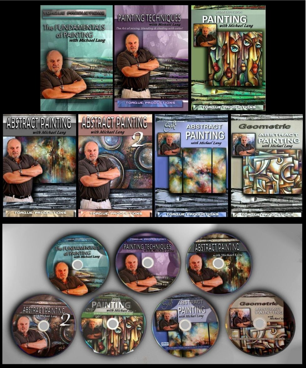 Painting Instruction, Art, How To DVD set of 7, narrated by Michael Lang , 12Hrs
