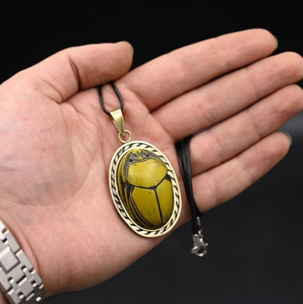 Rare Ancient Egyptian Antiquities Symbol of Good Luck Scarab Amulet Egyptian BC