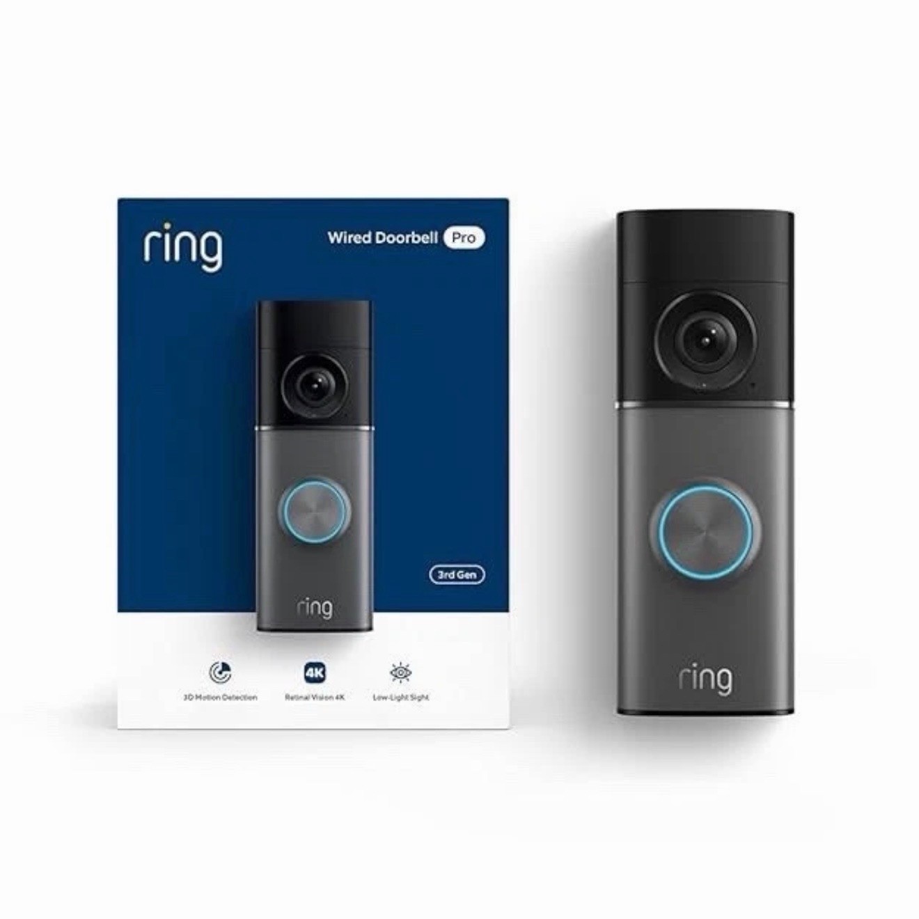 Ring Wired Doorbell Pro 4K (Newest Model) | 3rd Gen | Sealed