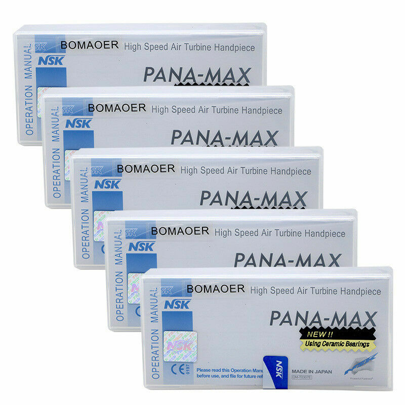 5 Sets Dental LED Push Button High Speed Handpiece PANA-MAX 2H Bomaoer