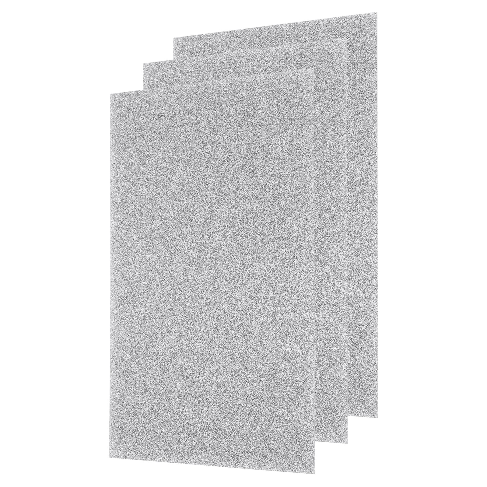 3Pcs Silver Glitter Acrylic Sheets 1/8\