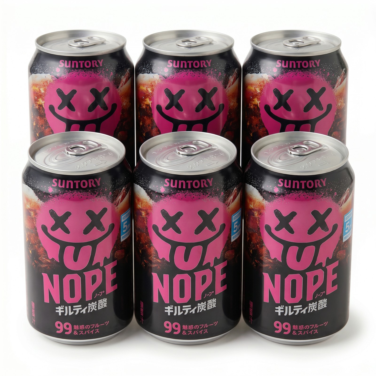 Viral Japanese Suntory NOPE Guilty Soda, 99+ Fruit & Spice Flavors, 340ml Cans,