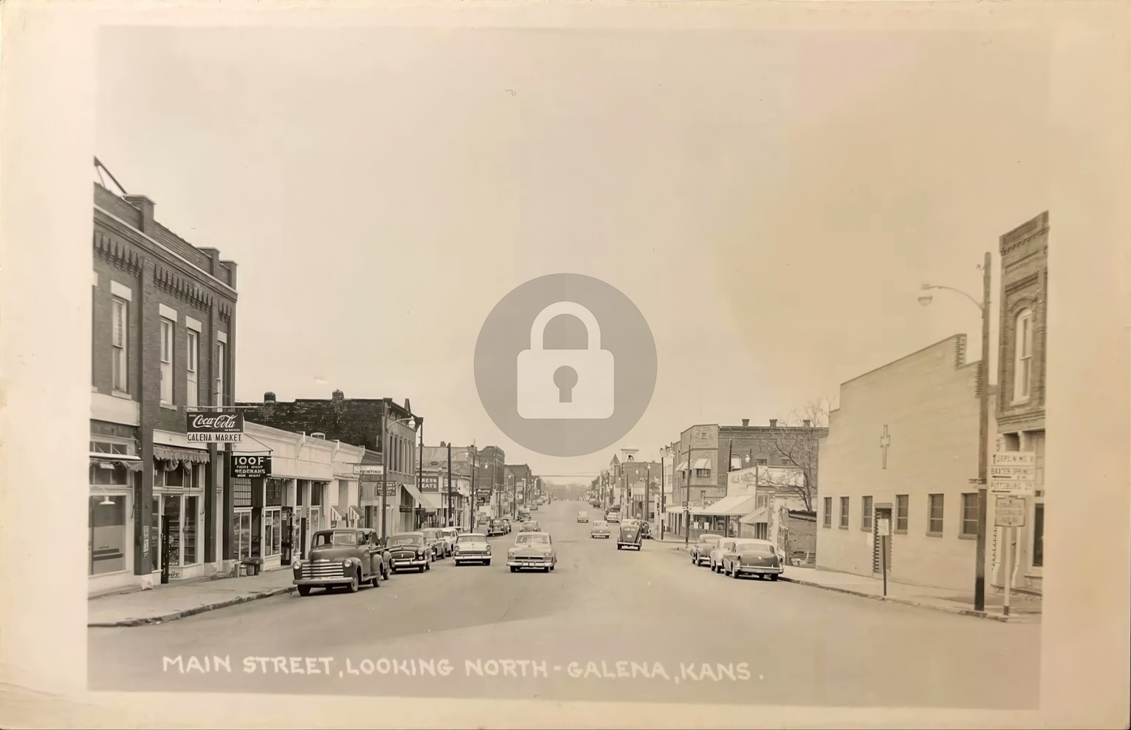 Galena KS Kansas Main Street Looking North RPPC Photo Postcard COPY Galena KS Kansas Main Street Looking North RPPC Photo Postcard COPY