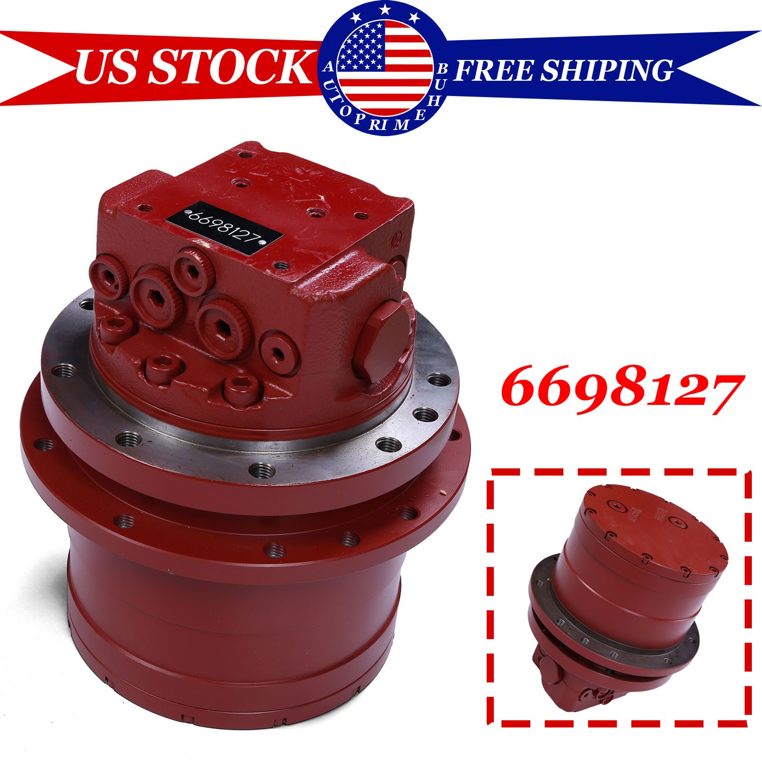 NEW Hydraulic Travel Motor 6698127 Replaces for Bobcat Excavator E32 E34 E35 E37