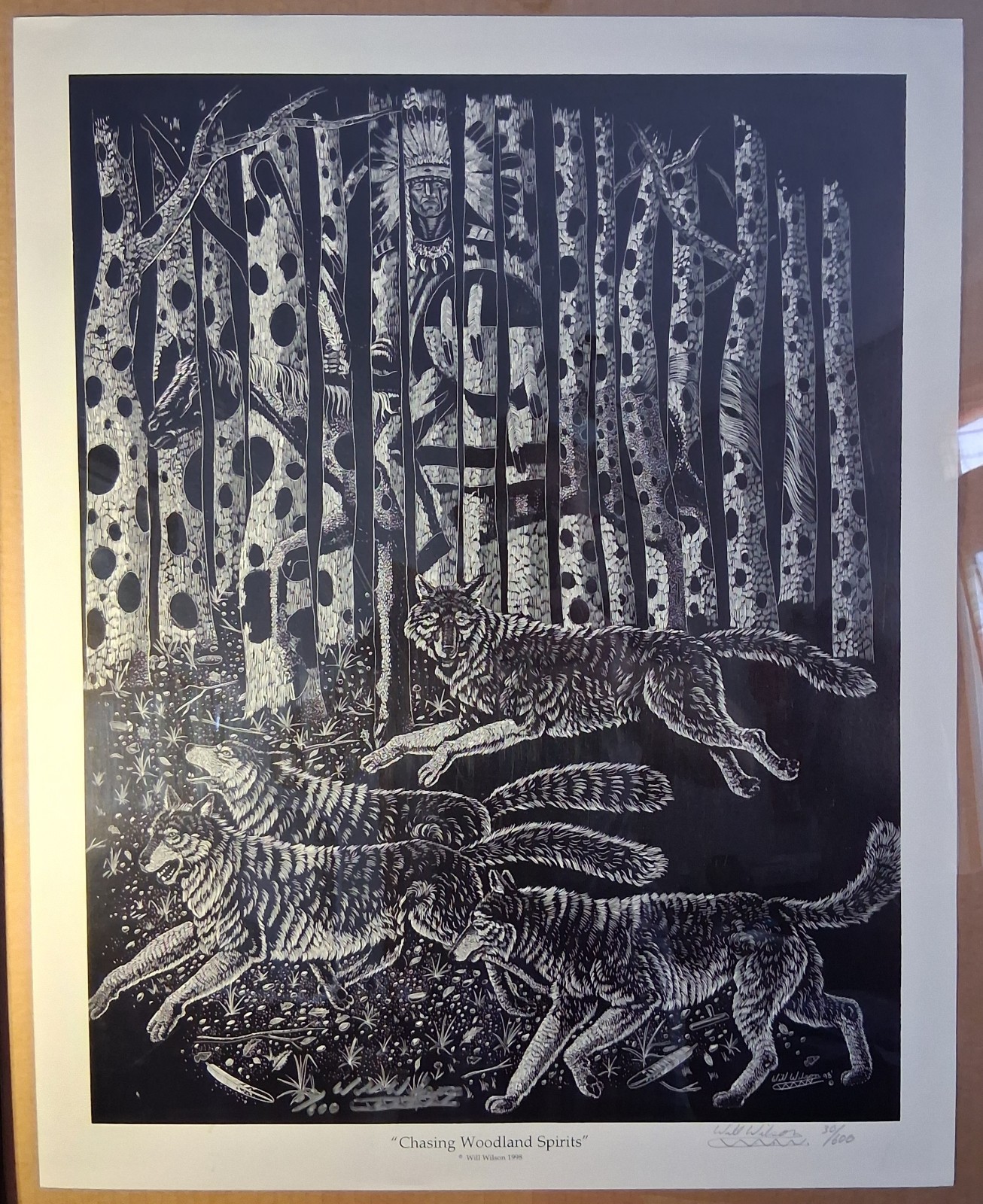 Vintage Wil Wilson Monochrome Lithograph Trio Signed Numbered Vintage Wil Wilson Monochrome Lithograph Trio Signed Numbered