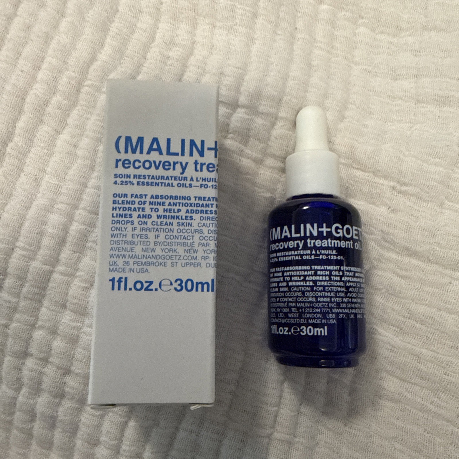 Malin+Goetz Recovery Treatment Oil - 1 oz / 30ml New In Box Malin+Goetz Recovery Treatment Oil - 1 oz / 30ml New In Box
