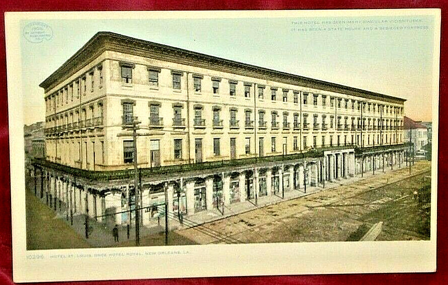 Hotel St Louis once Hotel Royal 1910 Detroit Publishing Postcard New Orleans La 