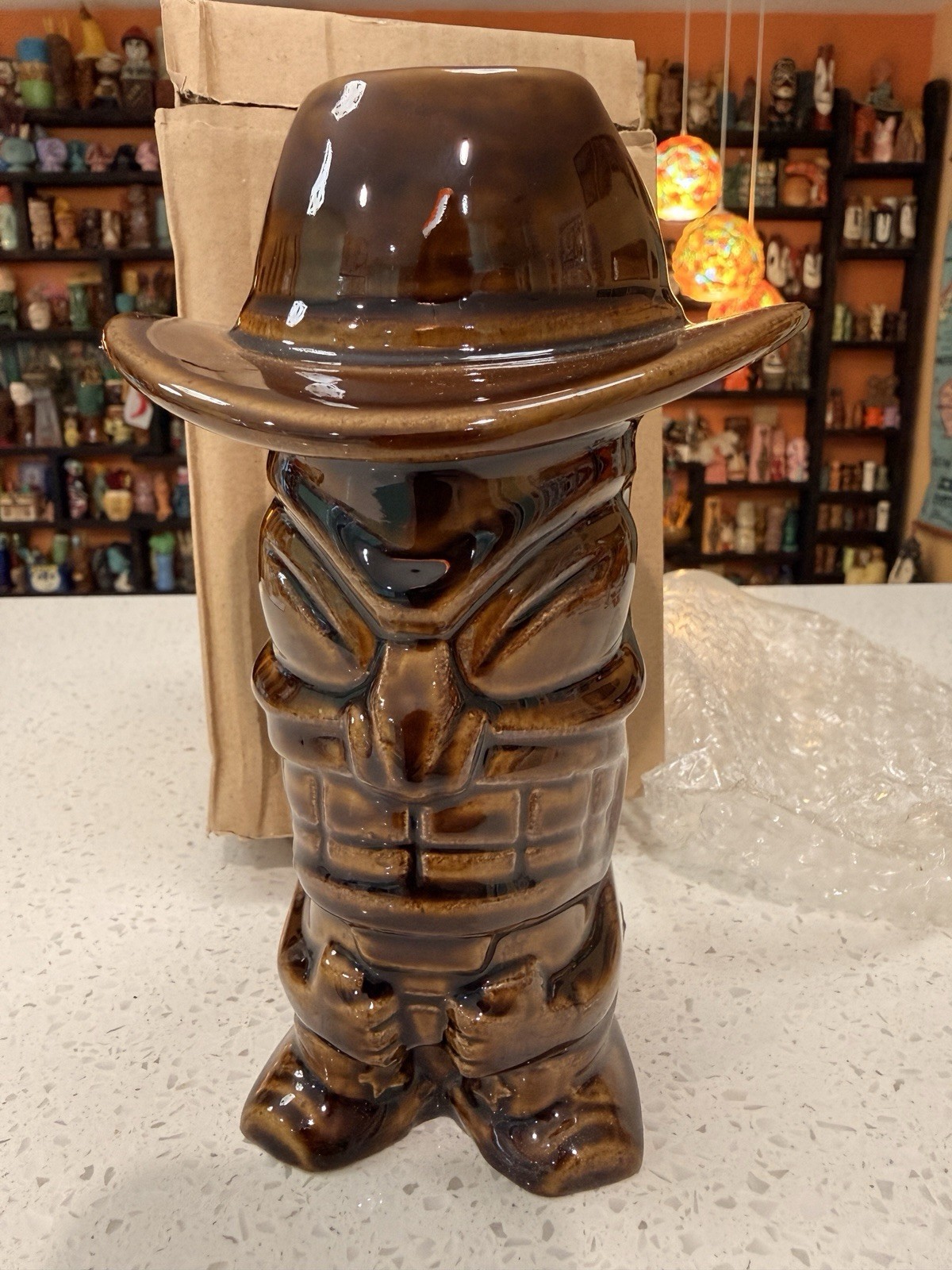 NEW Texas Tiki Week 2013 Tiki Farm The Pizz USBG Cowboy Ceramic Tiki Mug