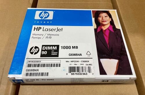 G6W84A - Genuine HP LJ M506/604/5/6/7/8/9 1GB DDR3 90 PIN MEMORY NEW OEM G6W84A - Genuine HP LJ M506/604/5/6/7/8/9 1GB DDR3 90 PIN MEMORY NEW OEM