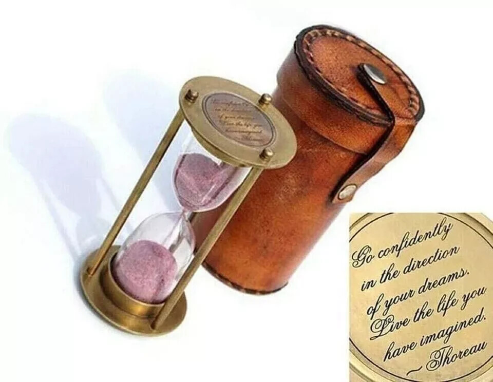 Sand Timer Hourglass Brass Nautical Maritime Hour Glass Vintage Sand Clock Gift Sand Timer Hourglass Brass Nautical Maritime Hour Glass Vintage Sand Clock Gift
