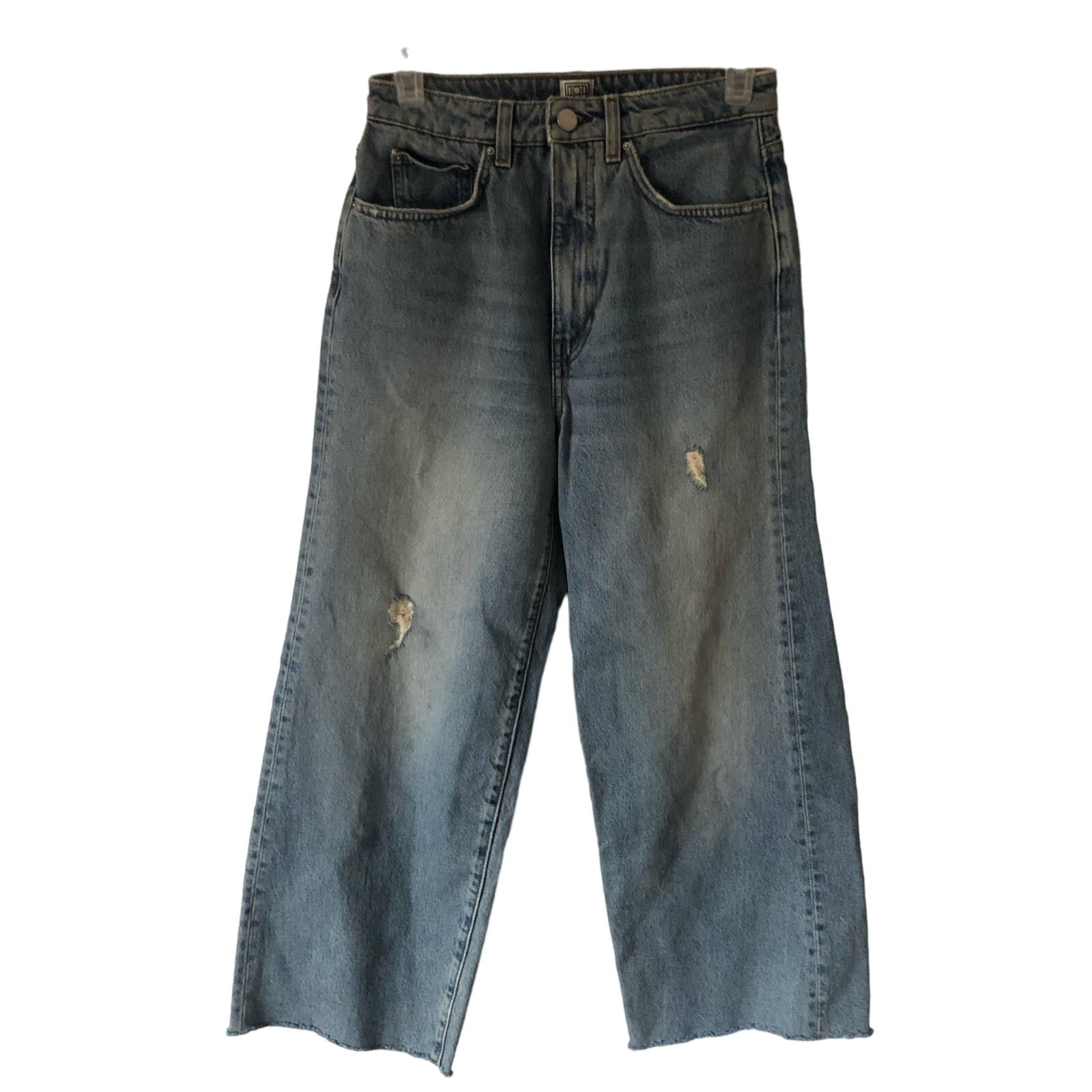 Toteme Flare fit denim distressed light blue Size 26 TOTÊME NWOT\'s Toteme Flare fit denim distressed light blue Size 26 TOTÊME NWOT\'s