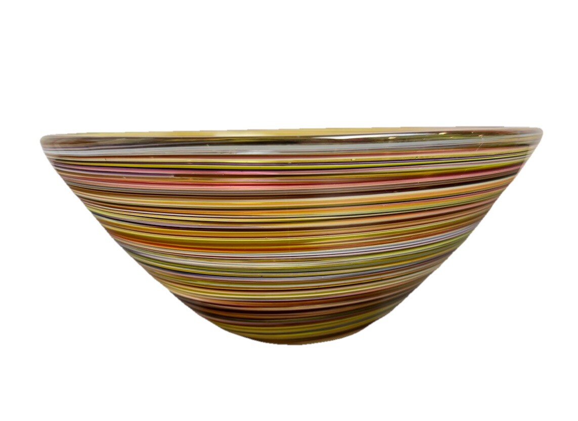 Vintage Caleb Simeon Art Glass Bowl … Signed and Dated Vintage Caleb Simeon Art Glass Bowl … Signed and Dated