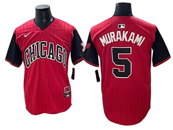 Chicago White Sox #5 Munetaka Murakami Red Black City Connect Limited - Men\'s*