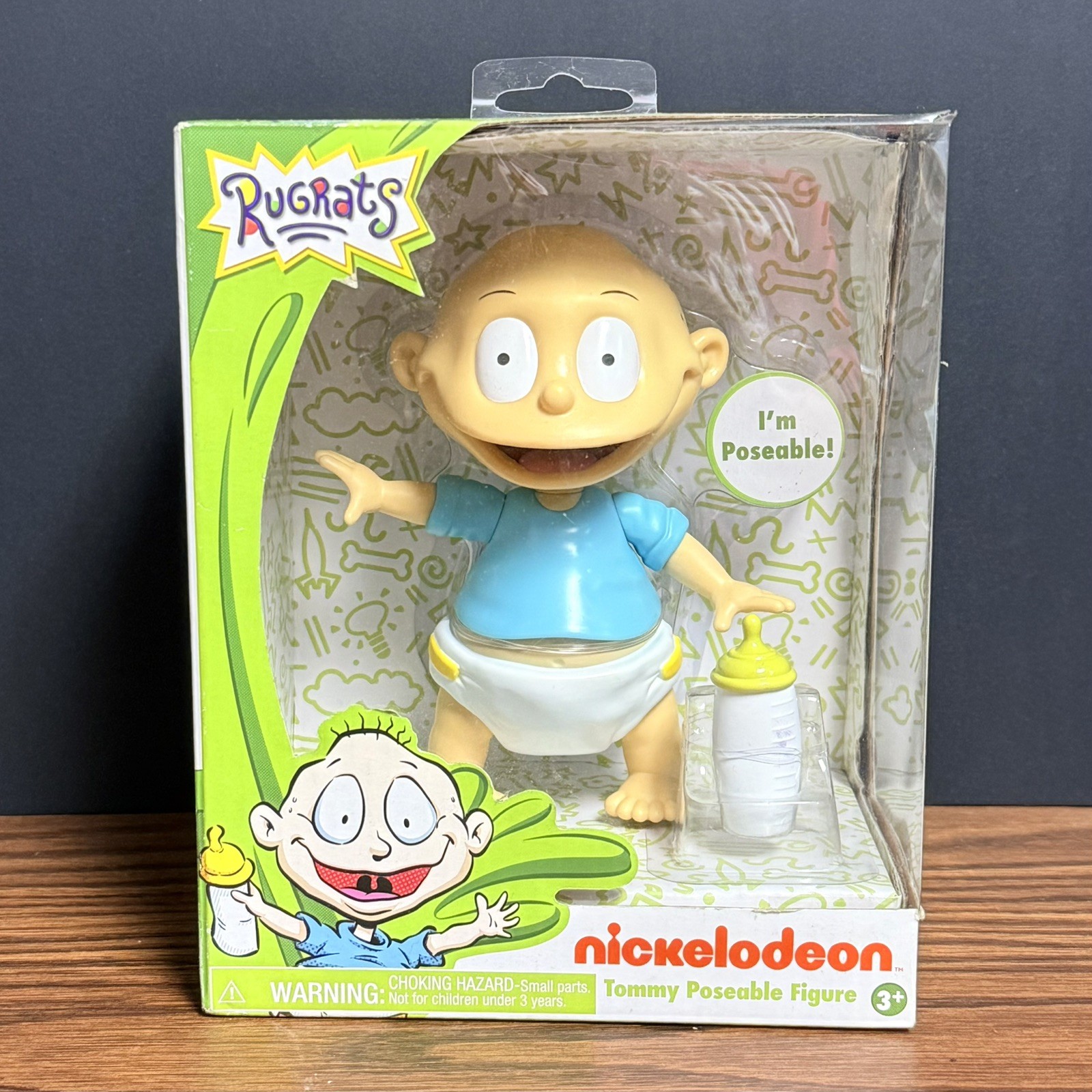 Nickelodeon Rugrats Tommy Poseable Adjustable Action Figure w/ Bottle Boxed Nickelodeon Rugrats Tommy Poseable Adjustable Action Figure w/ Bottle Boxed