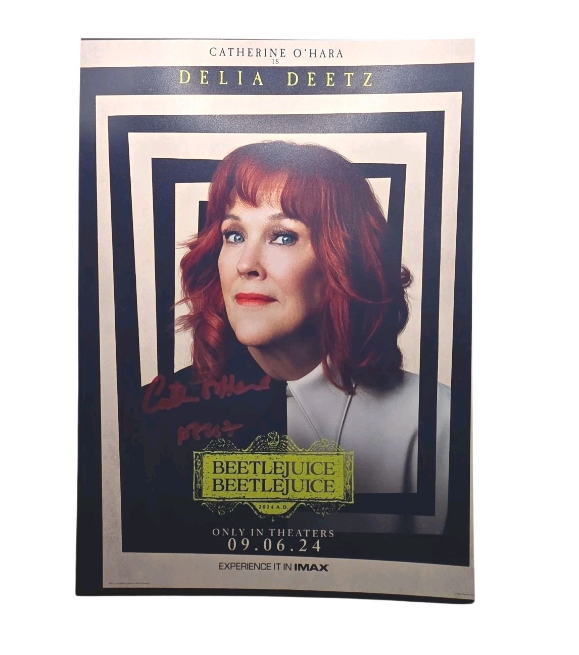 Catherine O'Hara Signed Beetlejuice 2024 Poster Promo Photo 8x12 Autographed COA