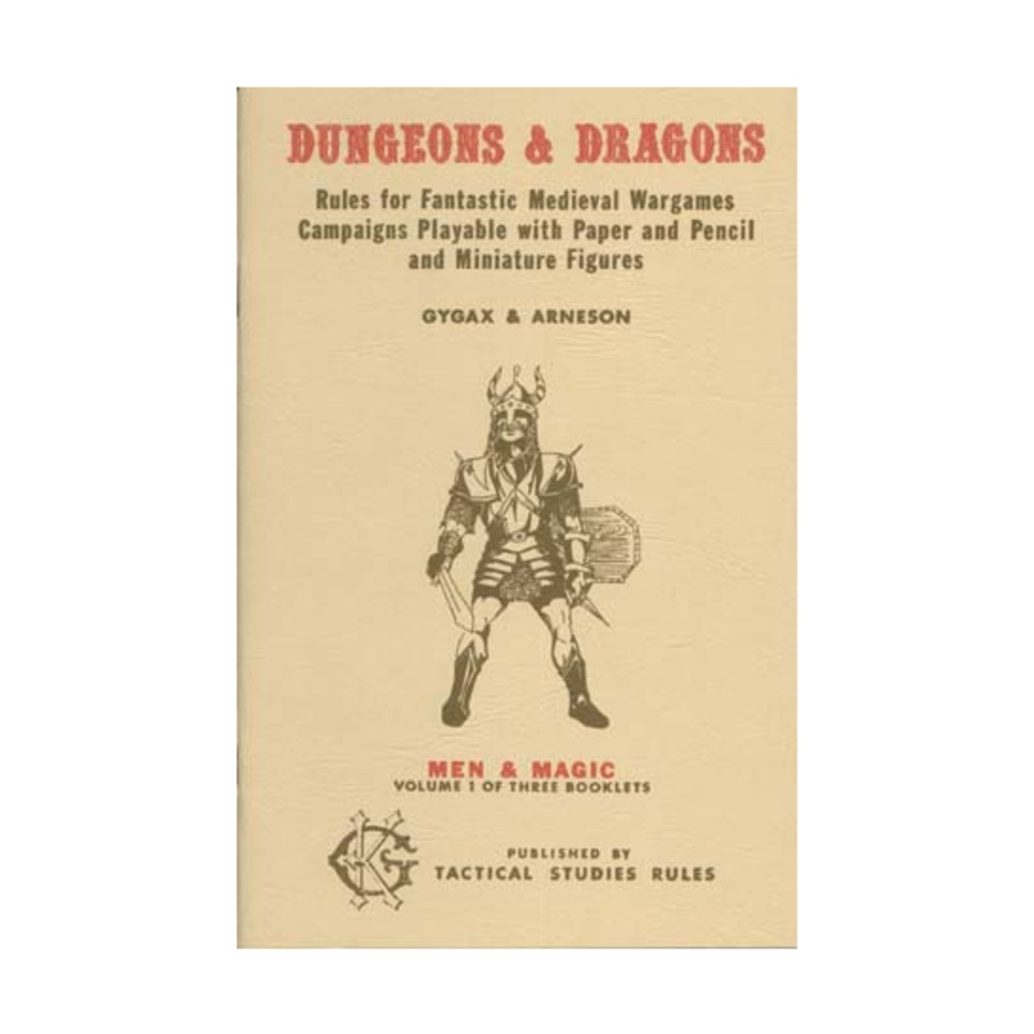 TSR Basic D&D Dungeons & Dragons Volume #1 - Men & Magic VG+ TSR Basic D&D Dungeons & Dragons Volume #1 - Men & Magic VG+