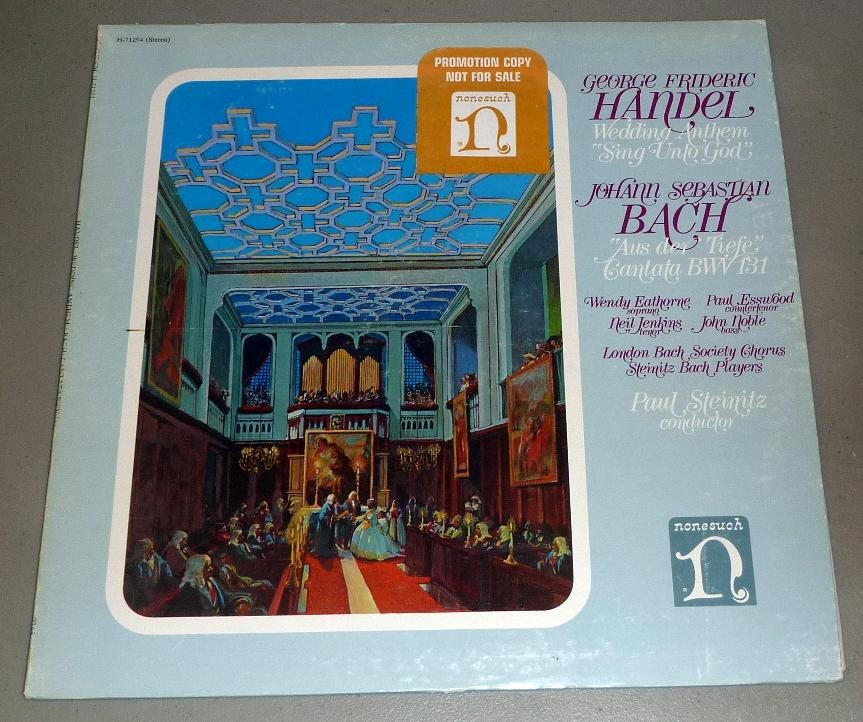 LONDON BACH SOCIETY Chorus & Players LP Handel - Nonesuch Digital 71294