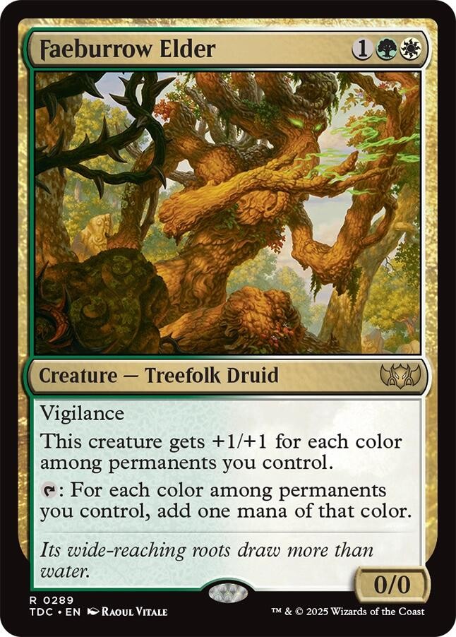 MTG Faeburrow Elder [Tarkir: Dragonstorm Commander] Near Mint Magic