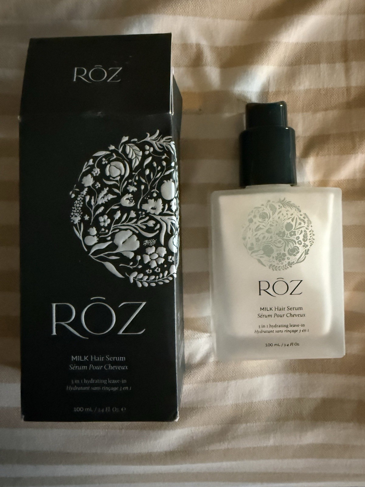 ROZ Milk Hair Serum 3 in 1 Hydrating Leave-In Hair Treatment 3.4 fl oz NIB ROZ Milk Hair Serum 3 in 1 Hydrating Leave-In Hair Treatment 3.4 fl oz NIB