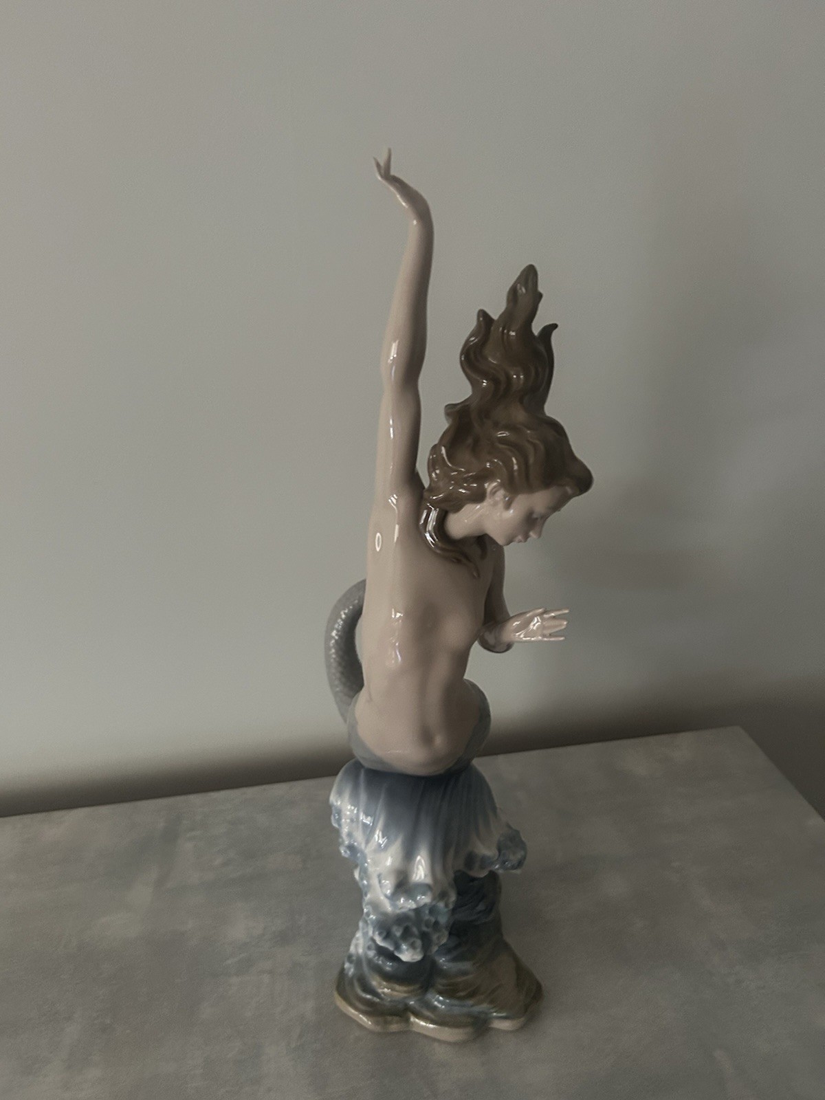 Lladró Porcelain Figurine Mermaid On A Wave Retired Price Rare Lladró Porcelain Figurine Mermaid On A Wave Retired Price Rare