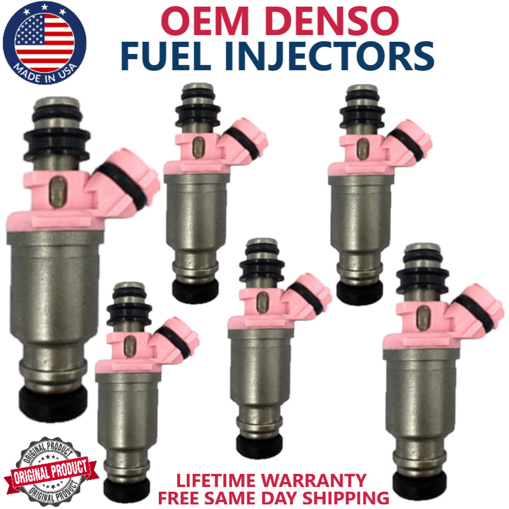 NEW x6 GENUINE DENSO Fuel Injectors For 1993-1997 Toyota Land Cruiser 4.5L I6