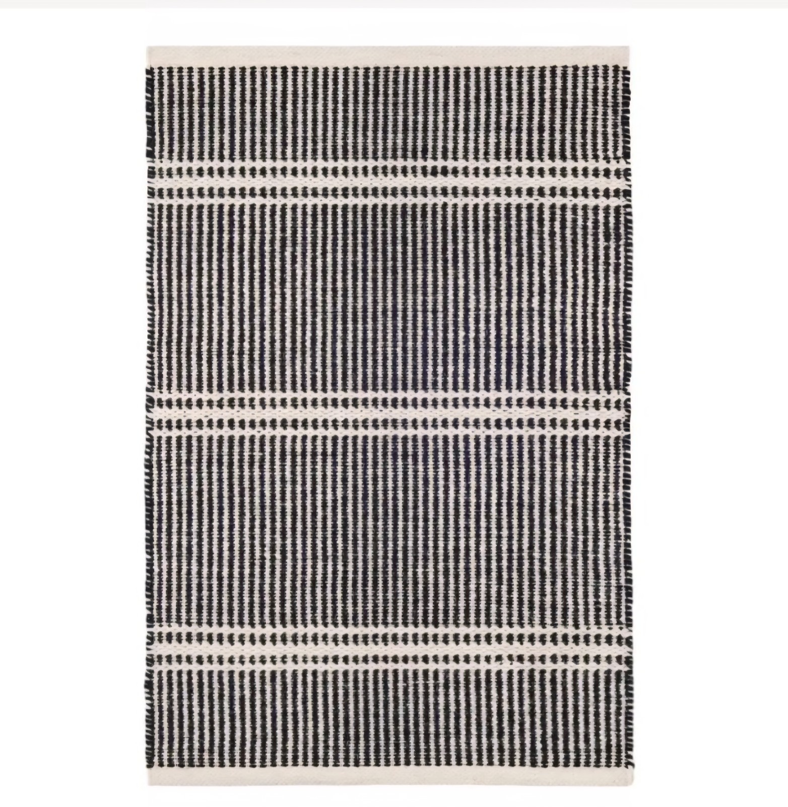 2 X 3 Ft Jute Wool Annie Selke Dash & Albert MALTA Black White Mat Rug 2x3 Ft 2 X 3 Ft Jute Wool Annie Selke Dash & Albert MALTA Black White Mat Rug 2x3 Ft