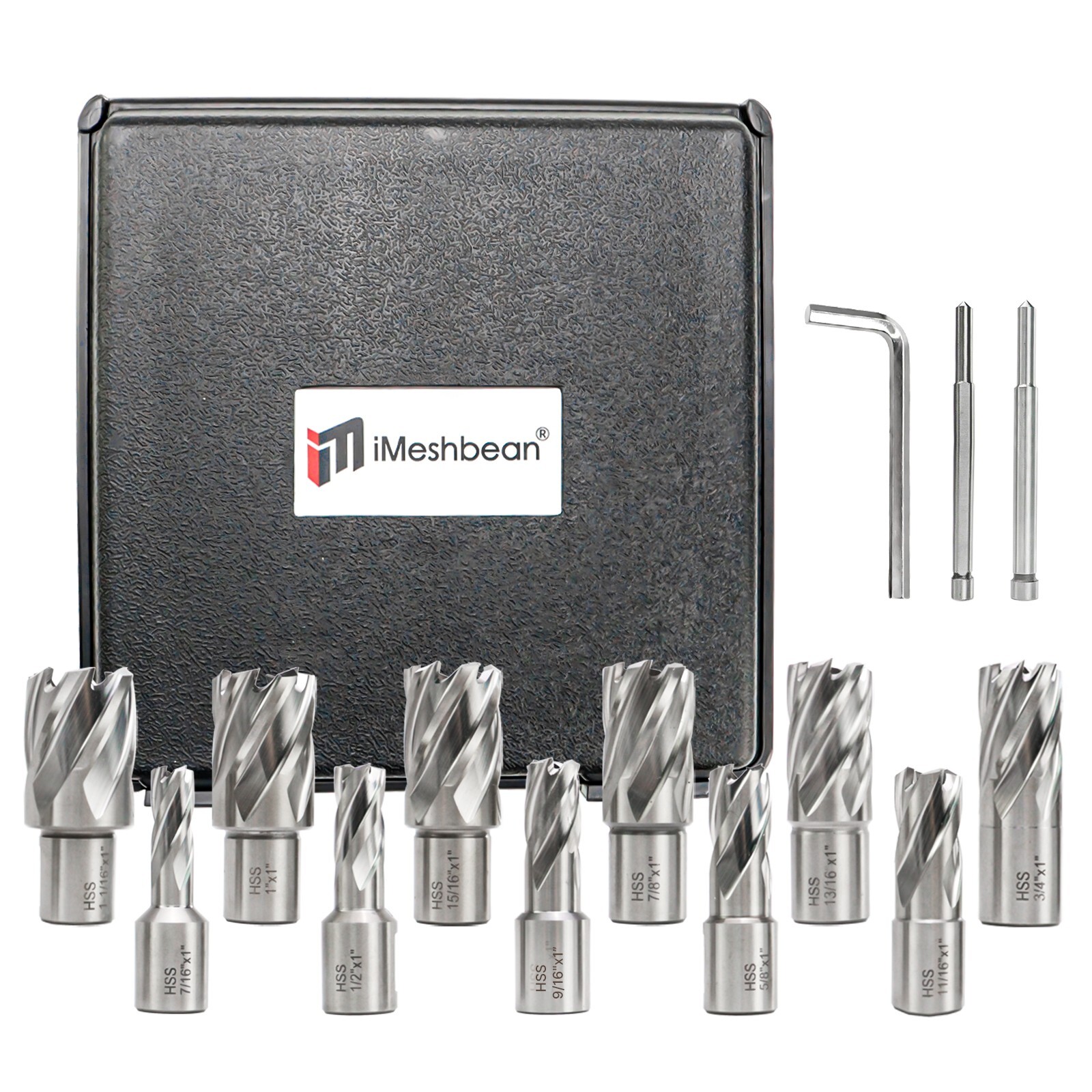 14Pcs HSS Annular Cutter Set Weldon Shank Magnetic Drill Bits 1 14Pcs HSS Annular Cutter Set Weldon Shank Magnetic Drill Bits 1