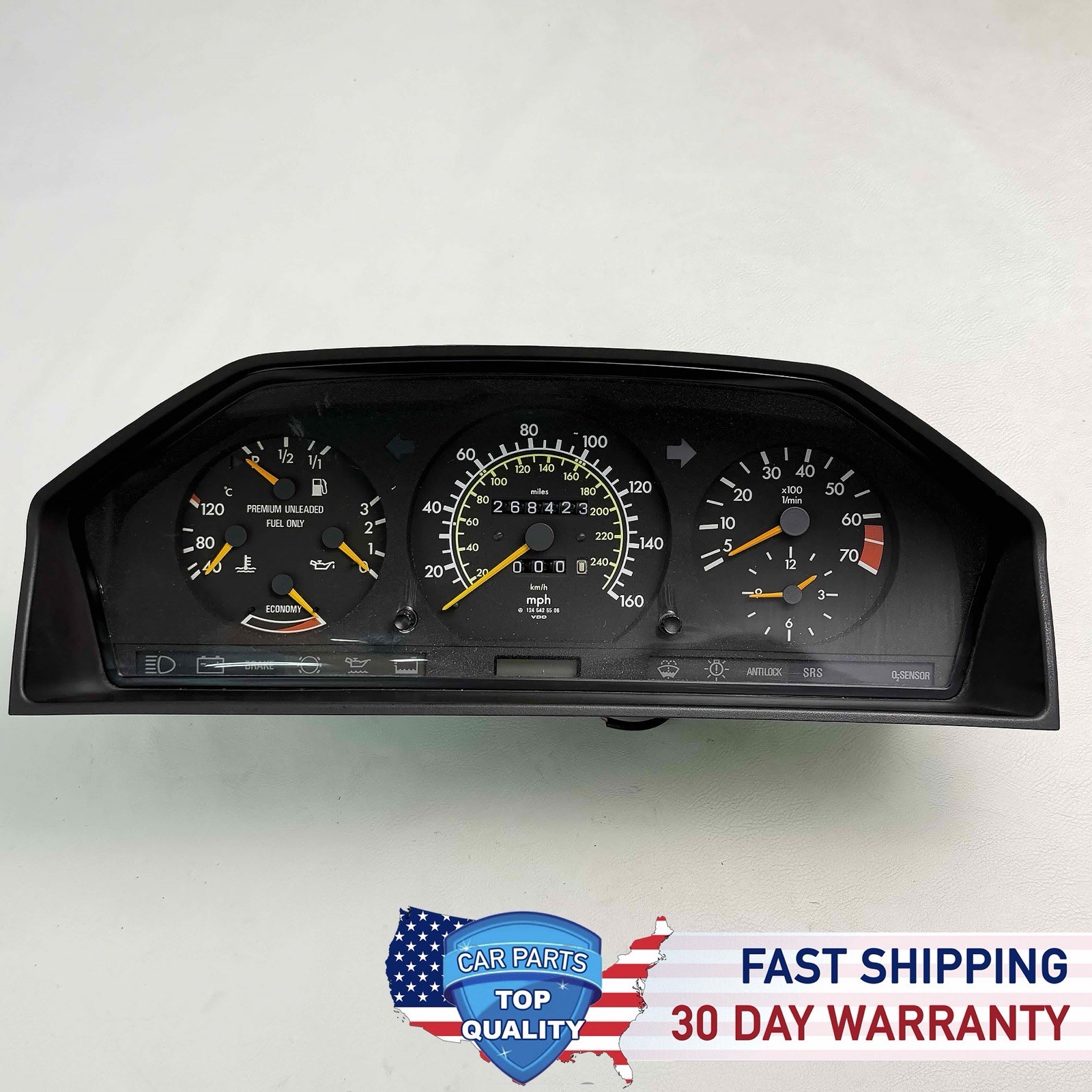 OEM 1986-1993 Mercedes 300E Instrument Cluster Speedometer 268k Miles On It OEM 1986-1993 Mercedes 300E Instrument Cluster Speedometer 268k Miles On It