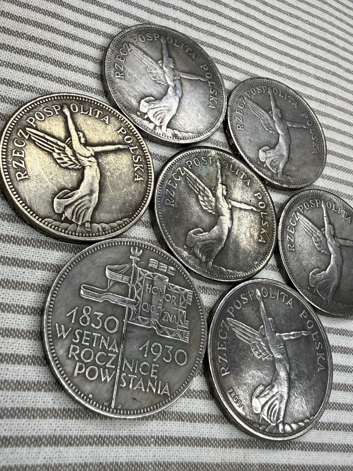 Poland 5 Zlotych Coin Lot 1928-1933 Circulated Uncertified Ungraded