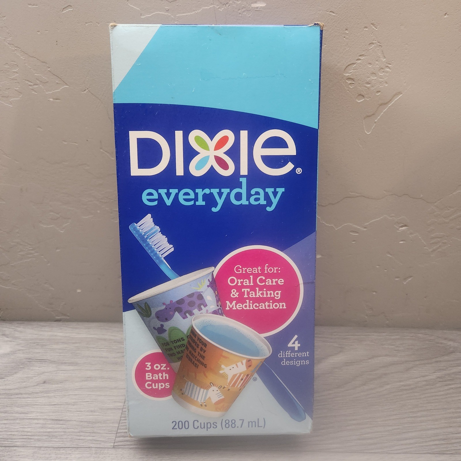 Dixie Everyday 3 oz Bath Cups 200 Count Discontinued Educational Animal Designs