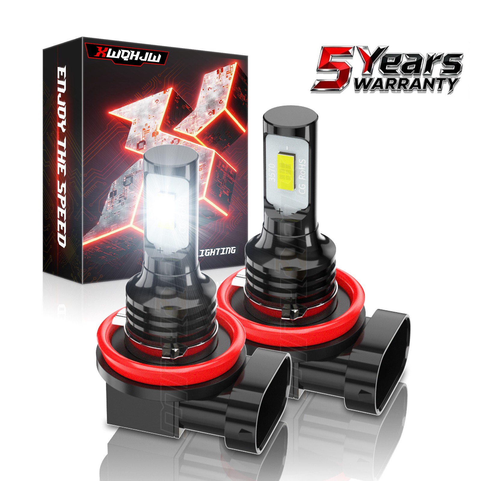 For Toyota Camry 2007-2018 6000K LED Headlight Bulbs Kit Low Beam White H11
