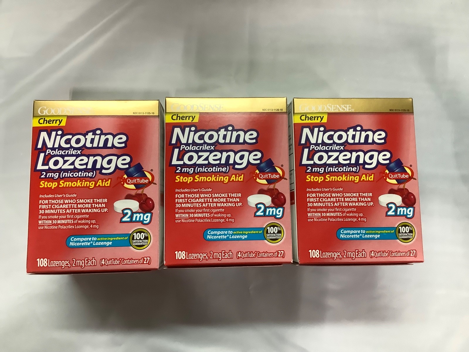 3*goodsense NICOTINE LOZENGE CHERRY-2MG-108 PC 2 MG FRESH 01/2027-SUGAR FREE 3*goodsense NICOTINE LOZENGE CHERRY-2MG-108 PC 2 MG FRESH 01/2027-SUGAR FREE
