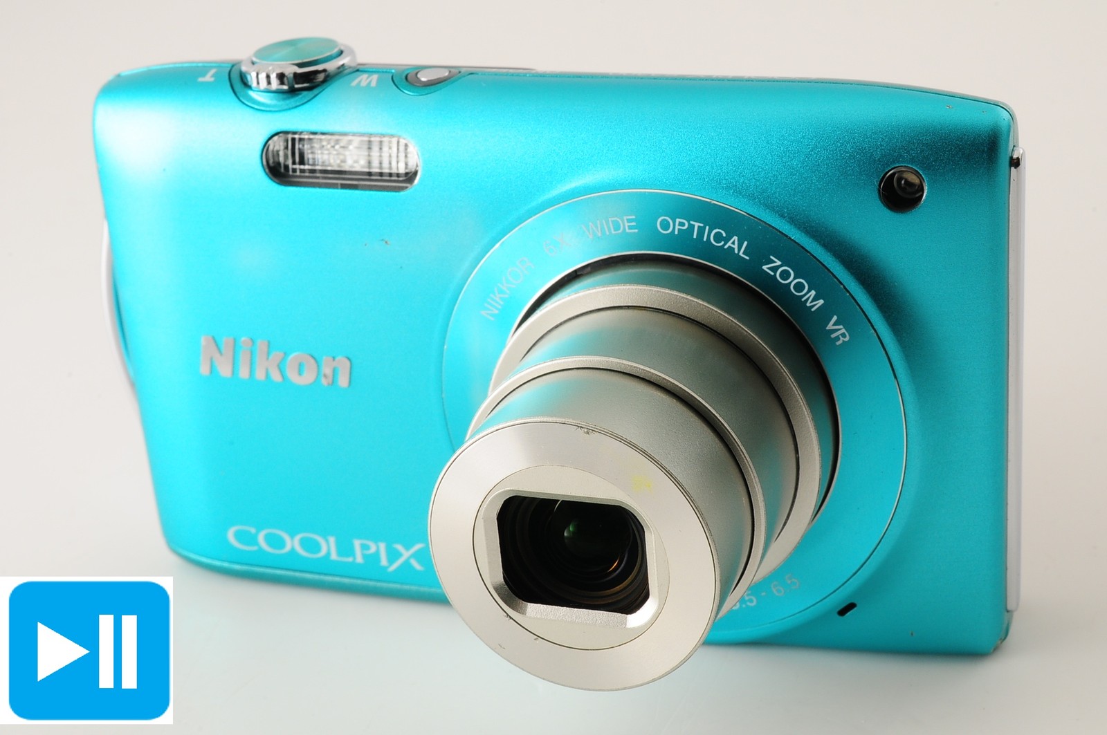 ⏯[Almost MINT] Nikon COOLPIX S3300 16MP Digital Camera Mint Green From JAPAN