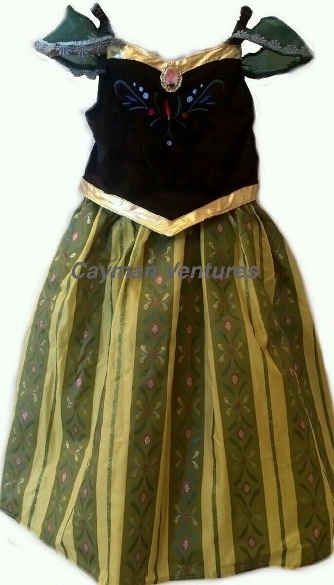 Disney Parks Frozen Princess Anna Coronation Dress Costume - Size Girls XS 4-5