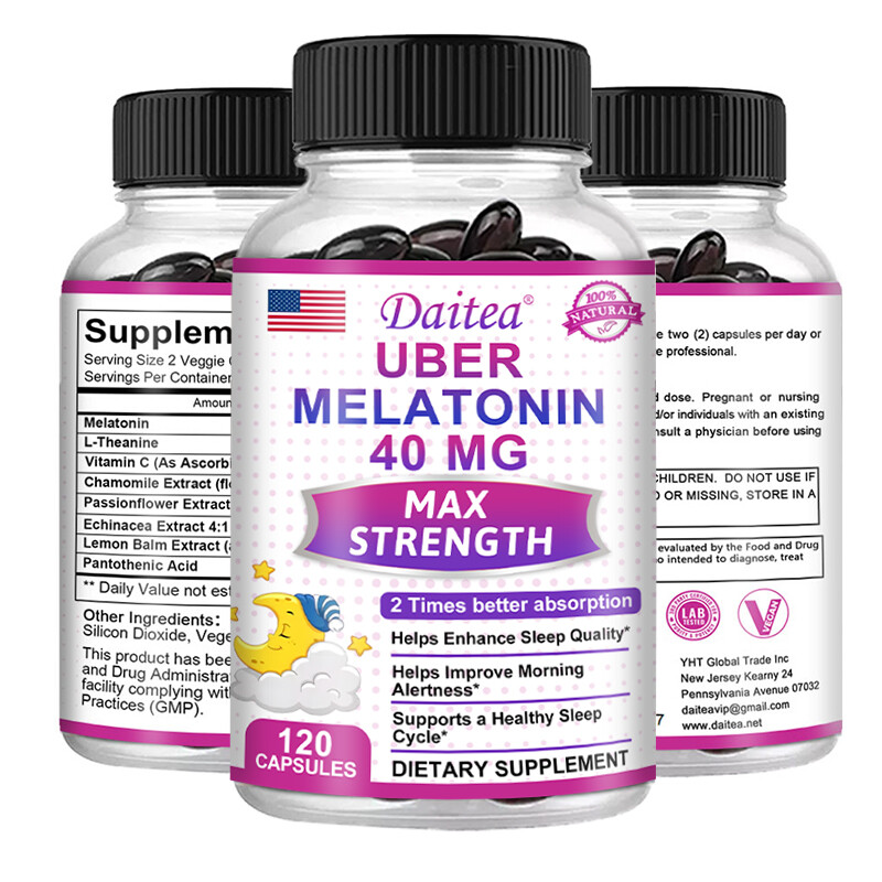 Natural Deep Sleep Supplement -Faster, Deeper, More Restful Sleep Aid 120Caps