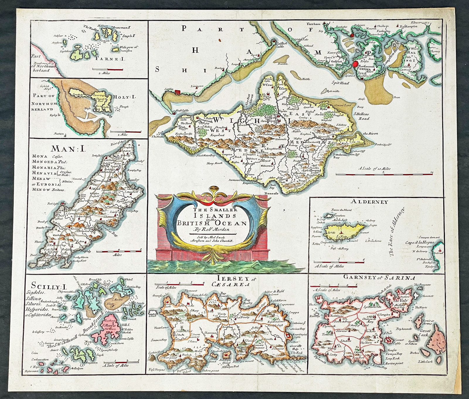 1695 Robert Morden Antique Map of the Islands of Great Britain & Ireland 1695 Robert Morden Antique Map of the Islands of Great Britain & Ireland