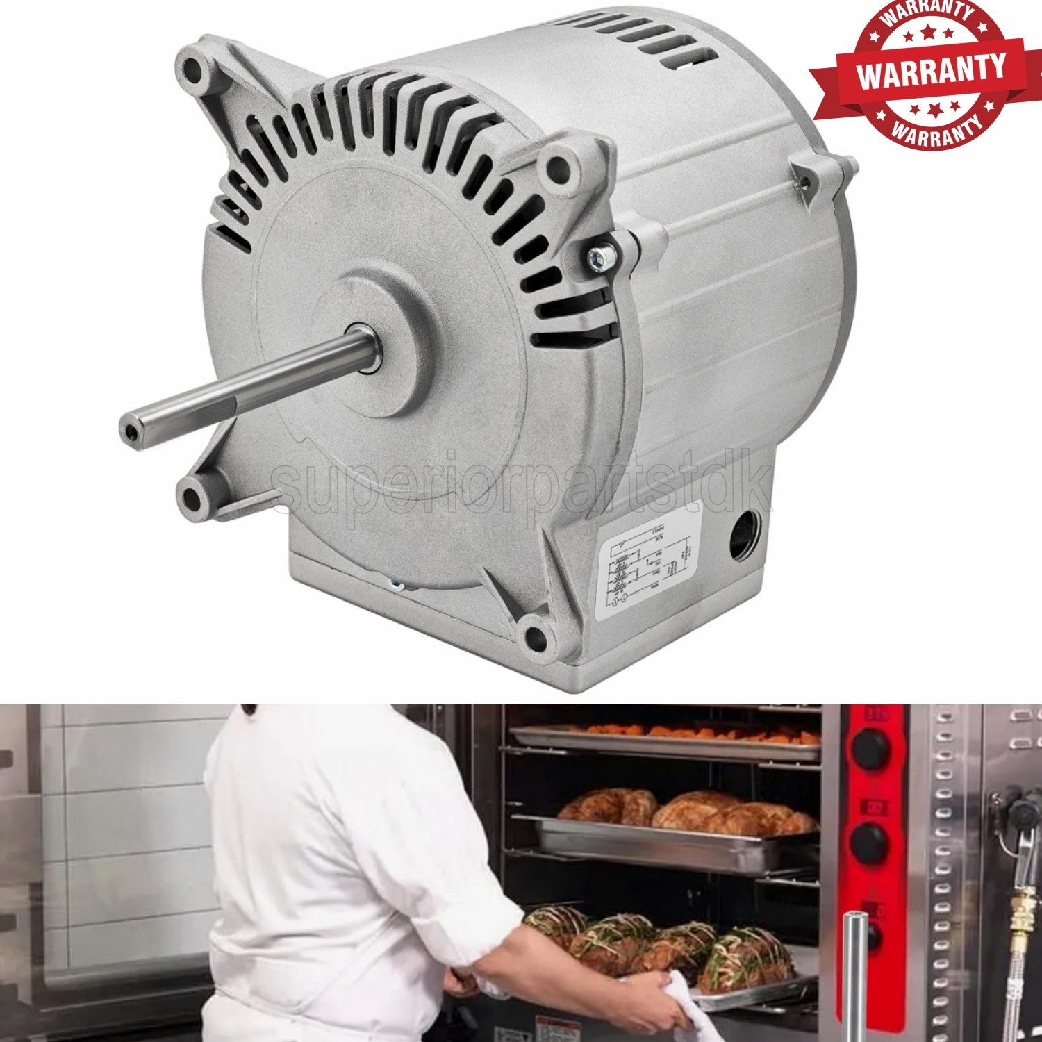 Convection Oven Motor For Southbend Range Blower Motor 2 Speed 1/2 HP 1194781 Convection Oven Motor For Southbend Range Blower Motor 2 Speed 1/2 HP 1194781