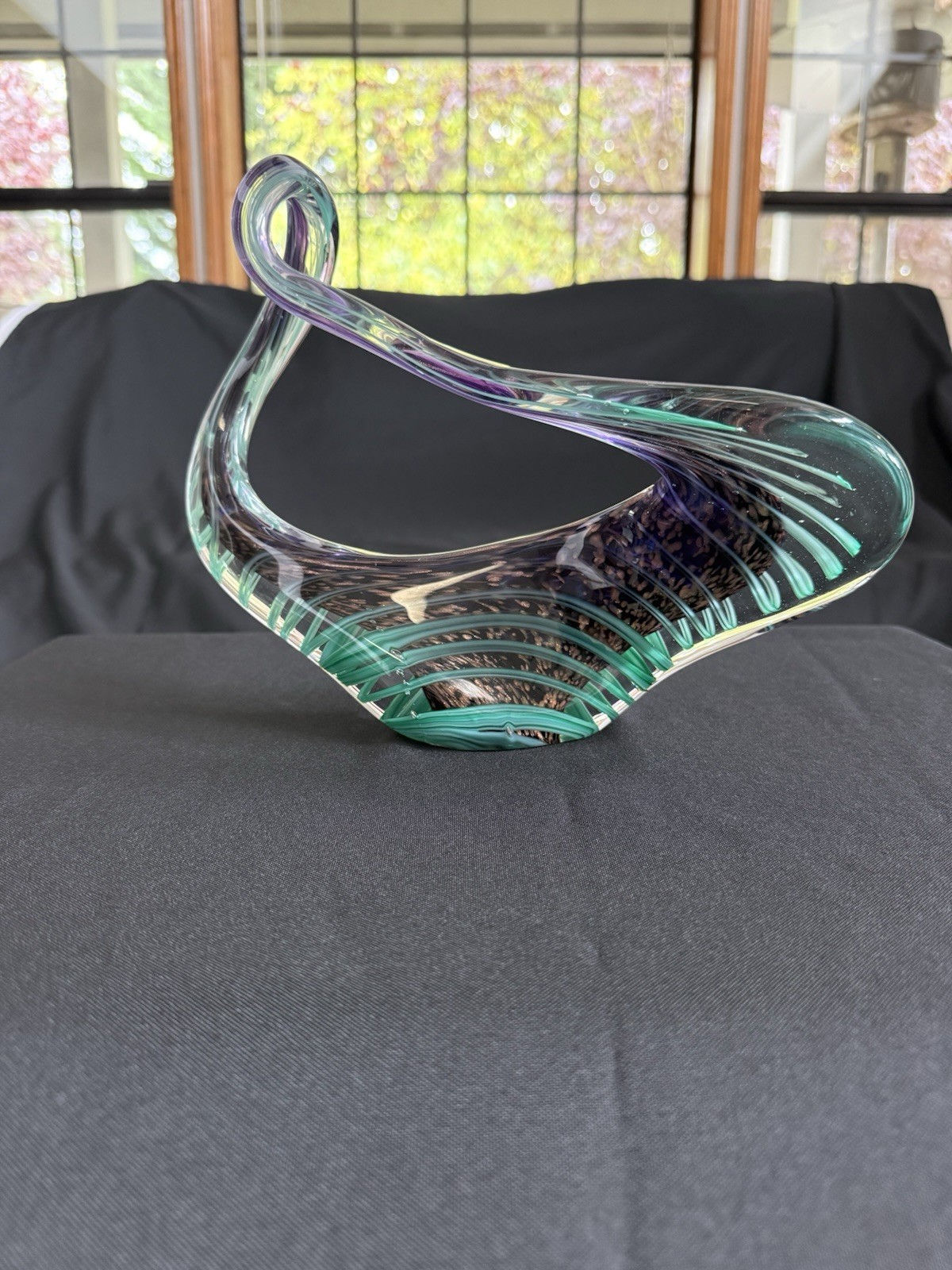 Vintage Italian Freeform Art Glass Murano Style