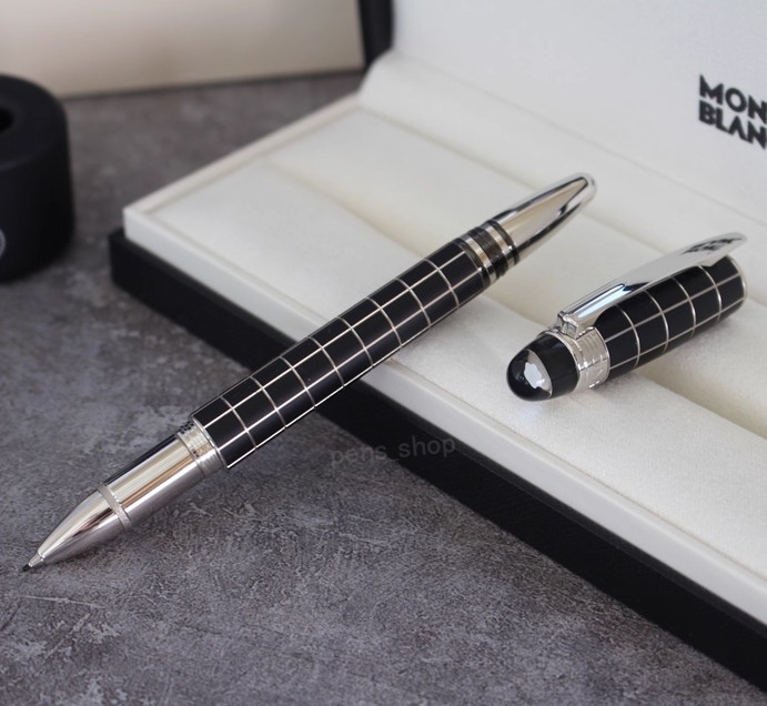 Montblanc Star walker Stainless Steel Roller ball Pen Black Ink - Refurbished