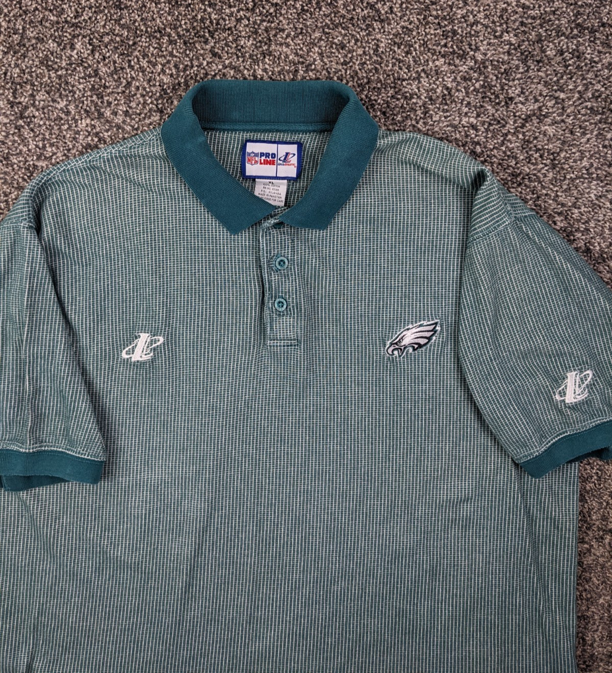 Vintage Philadelphia Eagles Polo Shirt Logo Athletic Pro Line Textured Mens XL Vintage Philadelphia Eagles Polo Shirt Logo Athletic Pro Line Textured Mens XL
