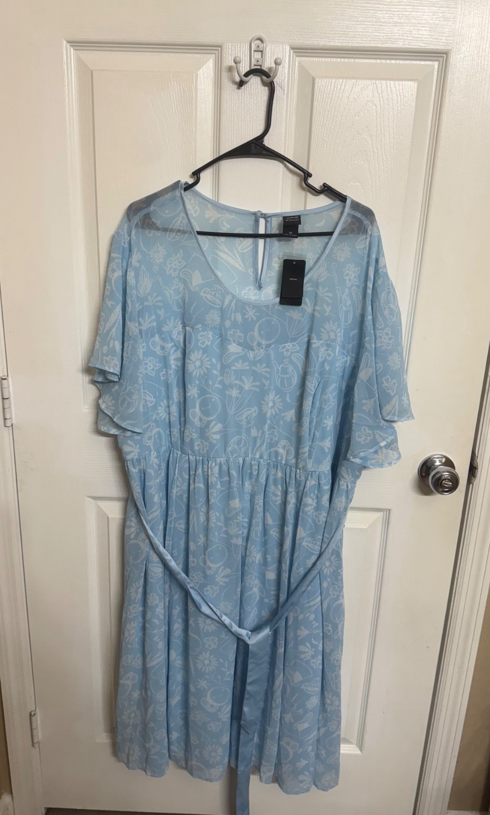 Disney Her Universe Alice in Wonderland Dress Womens 28 Blue Pockets Sheer Top Disney Her Universe Alice in Wonderland Dress Womens 28 Blue Pockets Sheer Top
