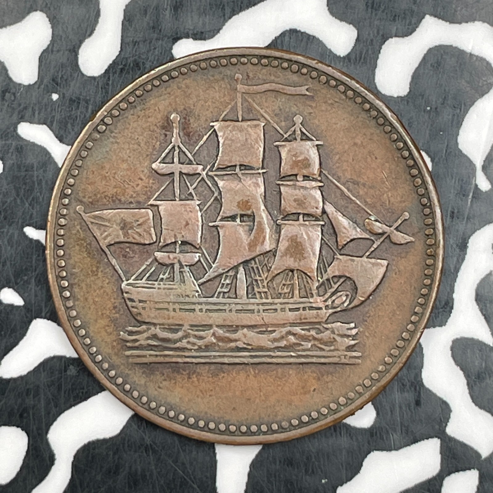 (1835) Prince Edward Island Ships Colonies Commerce 1/2 Penny Token Lot#N2281