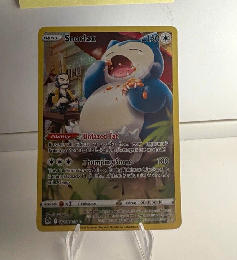 2022 Pokemon SWSH Lost Origin Snorlax Trainer Gallery Rare #TG10/TG30 NM 2022 Pokemon SWSH Lost Origin Snorlax Trainer Gallery Rare #TG10/TG30 NM