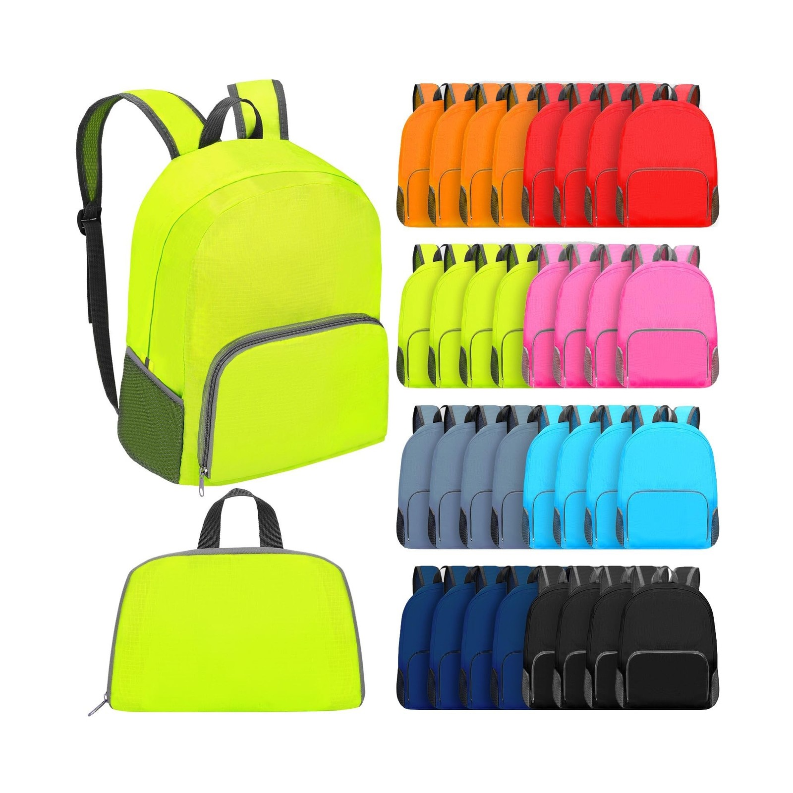 48 Pcs 17 Inch Foldable Backpacks in Bulk 48 Pcs 17 Inch Foldable Backpacks in Bulk