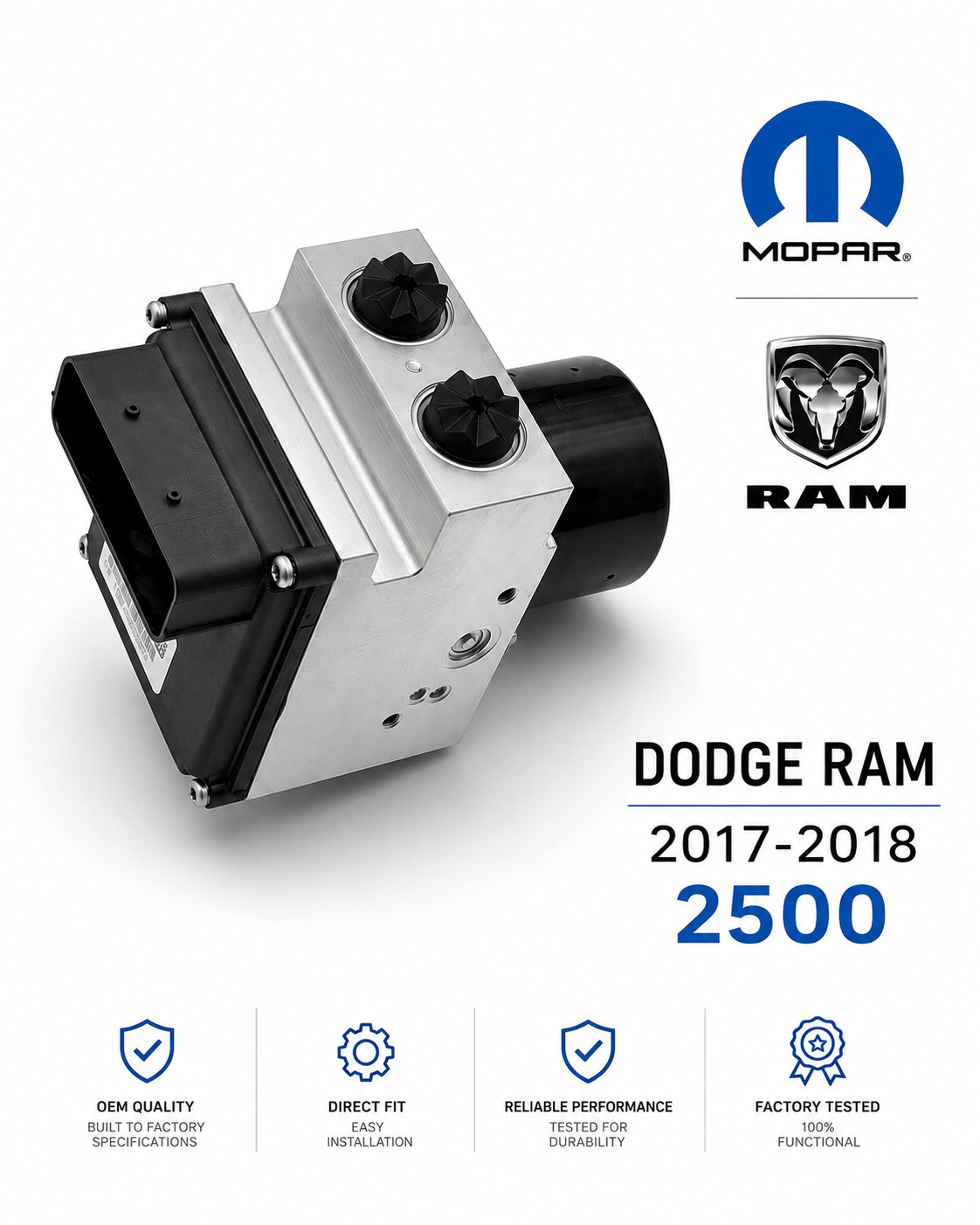 68347098AC Genuine Mopar RAM 2500 2017-2018 Abs Anti Lock Module 68347098AC Genuine Mopar RAM 2500 2017-2018 Abs Anti Lock Module